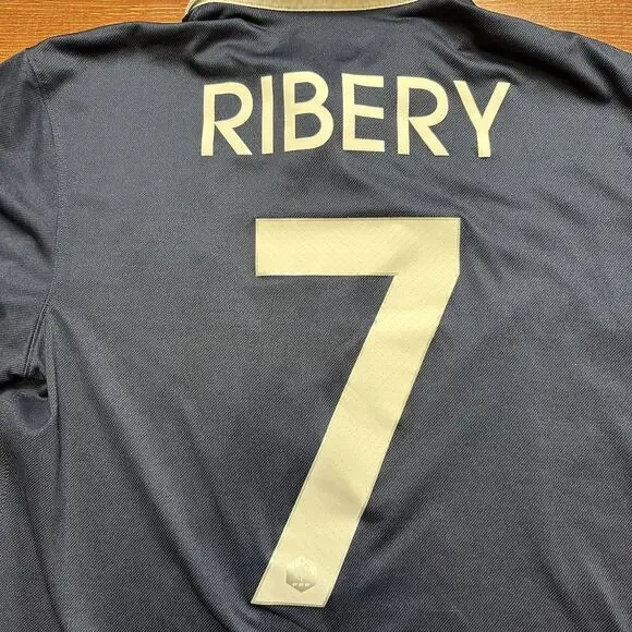 Nike フランス代表 RIBERY 7 シャツ Nike France Jersey M Blue Collared World Cup France Franck Ribery 7